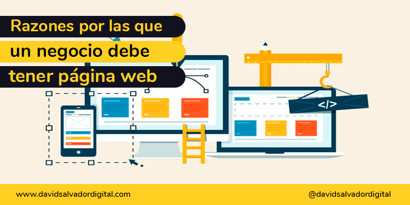 razones por las que un negocio debe tener pagina web